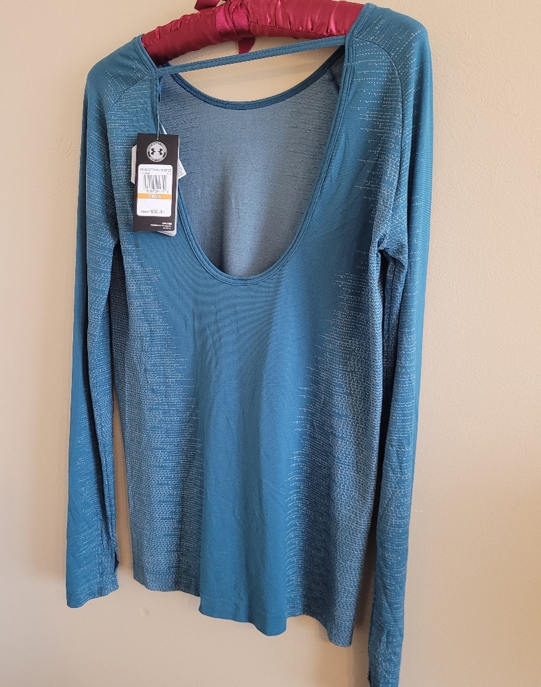 Under Armour | Threadborne Teal Blue Heat Gear NEW Workout Gym Run